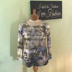 Nautical sequin shirt